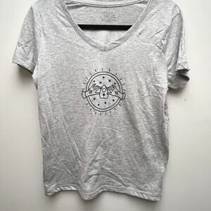 Ouija Board Gray V-Neck T-Shirt‎ Size S Casual Tee